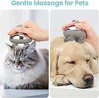 Vista 5 de Masajeador eléctrico portátil para cuero cabelludo con calor, recargable IPX7, impermeable, con 100 nodos de amasamiento, 3 modos de velocidad, 2