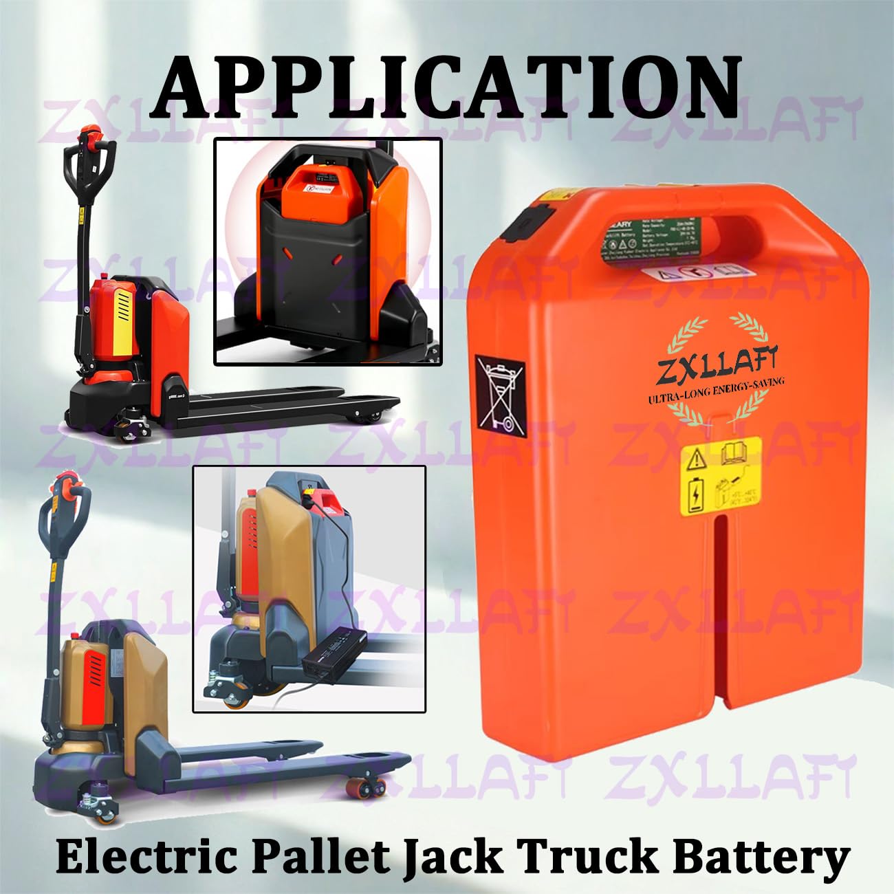 24 V 48 V Batteria Transpallet Elettrico per PTE15N | Batteria al litio LiFePO4 per PTE20Q Batterie carrello elevatore Elettrico Batterie di ricambio con BMS, maniglia