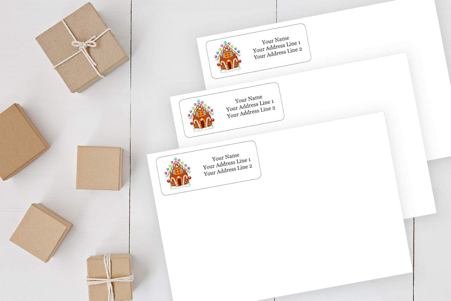 Holiday Winter Personalized Return Address Labels for The Christmas Season - Christmas Card Address Labels - 1.25" Envelope Seals Included - Made in The U.S.A. (240 Labels)