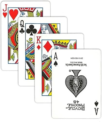 Miniatura 3 de 12 tarjetas Pinochle para bicicleta (6 rojas/6 azules)