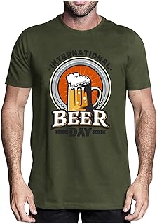 T Shirt Herren Bier Druck Kurzarm T-Shirt Oktoberfest Männer Sommer Hemd Shirt Sweatshirt Freizeithemd Basic Rundhals Tshi...