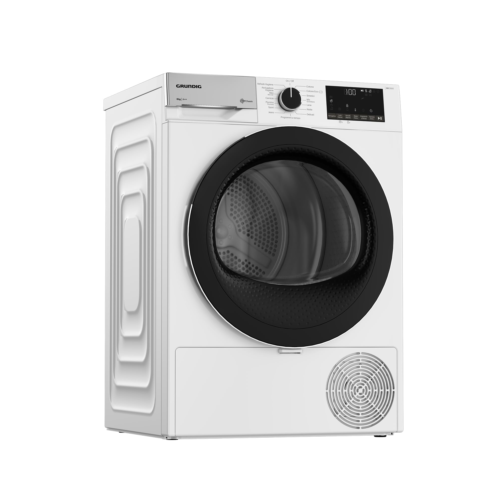 Grundig - GTP52243-IT - Asciugatrice 8kg, Classe A+++, Display Touch, porta reversibile
