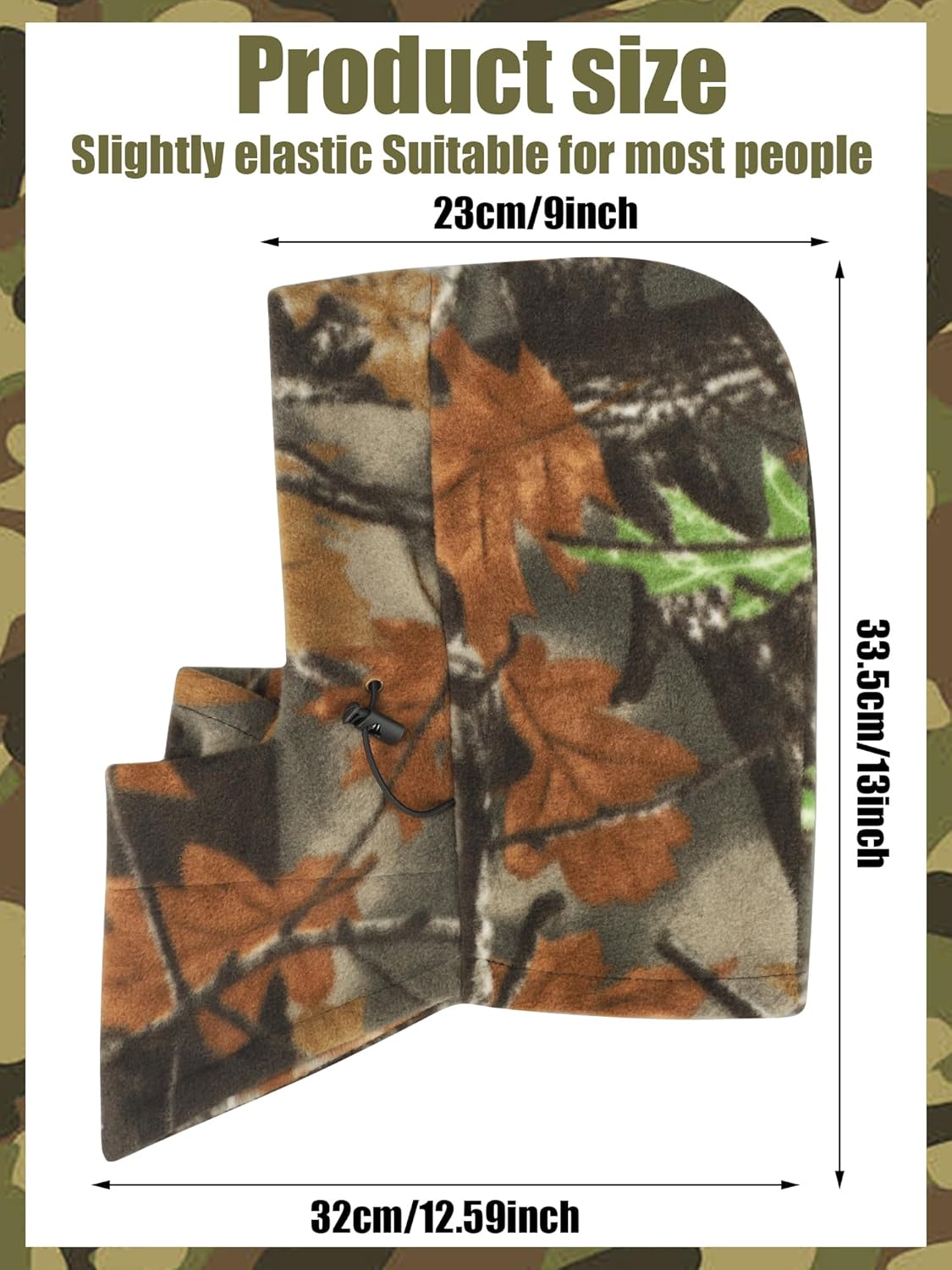 2 Pack Winter Hunting Balaclava for Cold Weather Camouflage Face Cover Windproof Warmer Camo Face Mask for Men Women Huning Fishing Skiing - Image 2