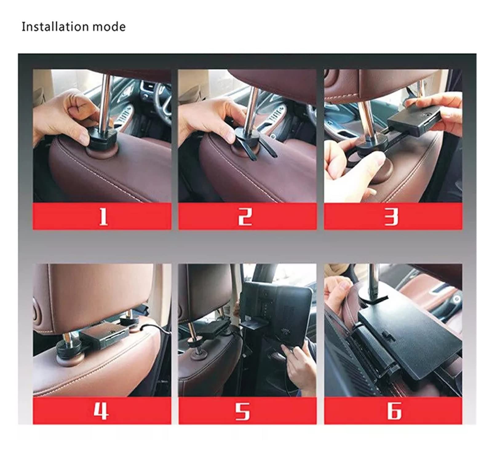 Poggiatesta for auto da 12,5 pollici con monitor 4K 1080P Lettori video for FORD Explorer Rear Entertainment Syst Viaggi in famiglia