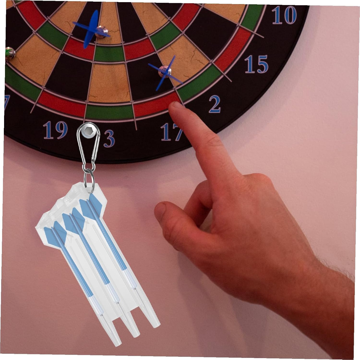 Darts Carrying Case Hardshell Container Fixed Flights Steel Tip Dart Organizer Portable Storage Box for Leisure and Tournament Use