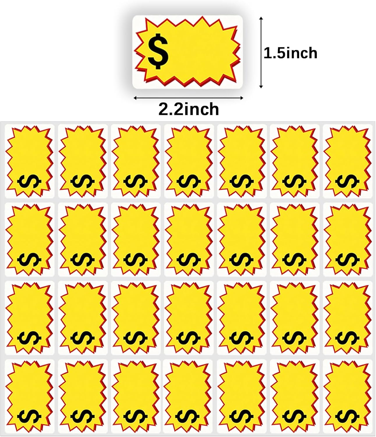 560 Pcs Garage Sale Price Stickers Removable Write-On Tags image 2