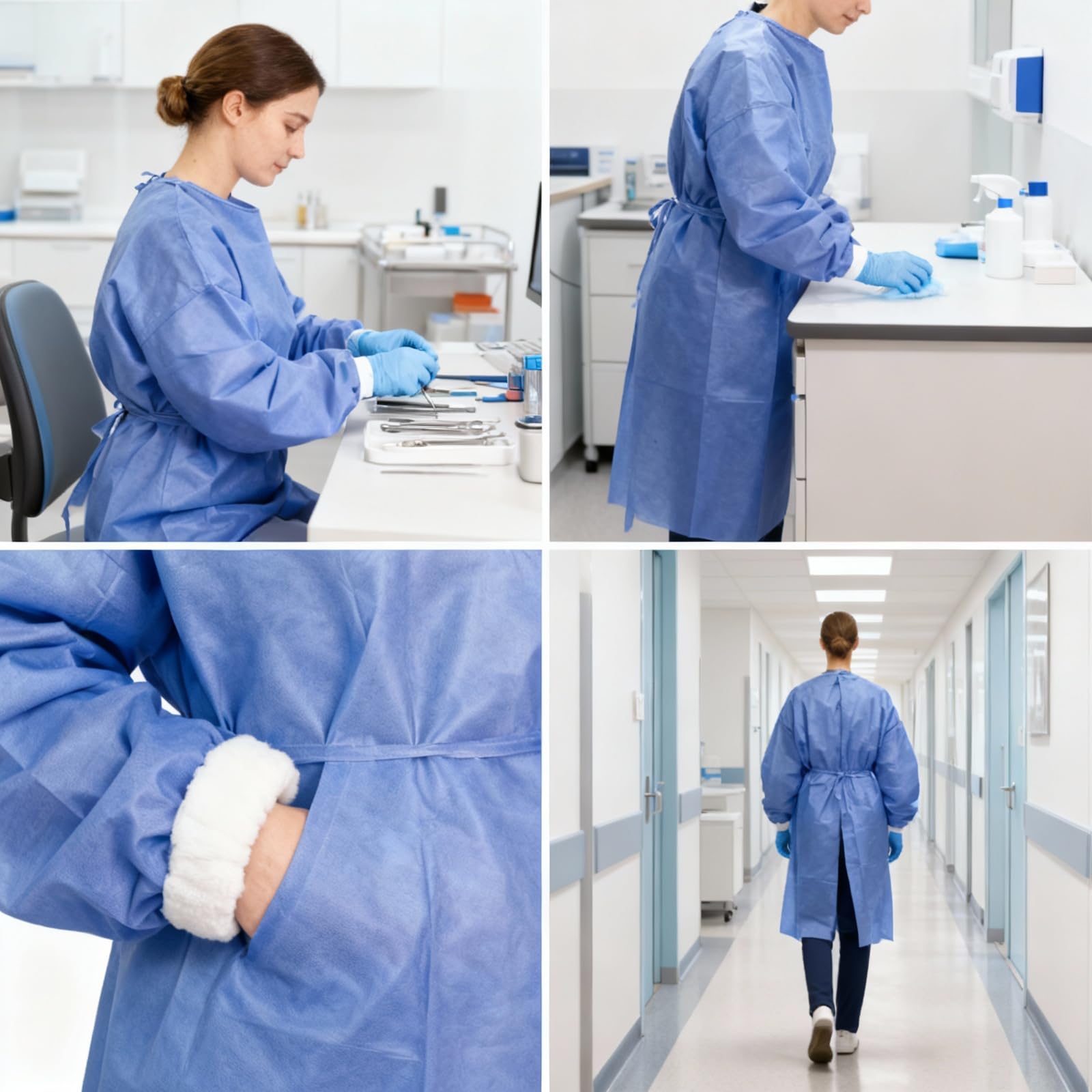 Gef Medica Camice Monouso SMS Azzurro L 25 Pezzi