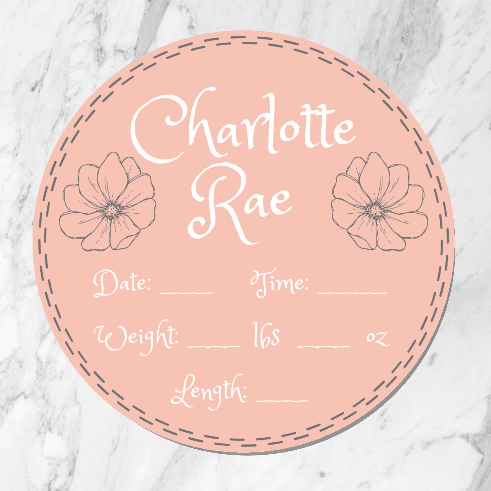 Custom Handmade Wooden Birth Announcement Sign (Charlotte)