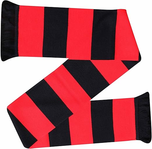 Bournemouth scarf: Fans Red & Black Football Retro Traditional Match Day Bar Scarf (100% Acrylic)…
