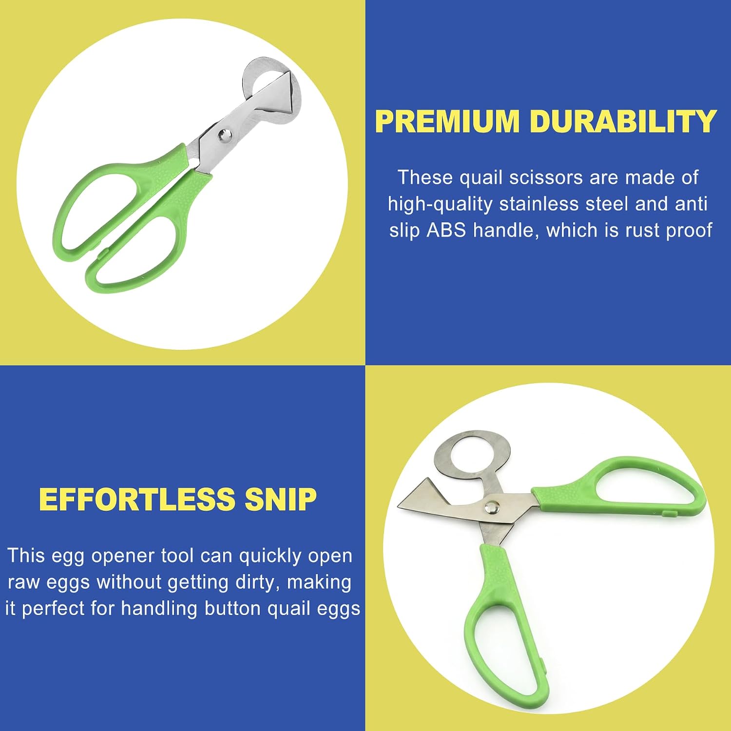 Stainless Steel Quail Egg Scissors & Cutter, Shell Topper Opener, Pigeon Bird Egg Tool, Kitchen Coop Accessories for Poultry Supplies and Feeders image 3