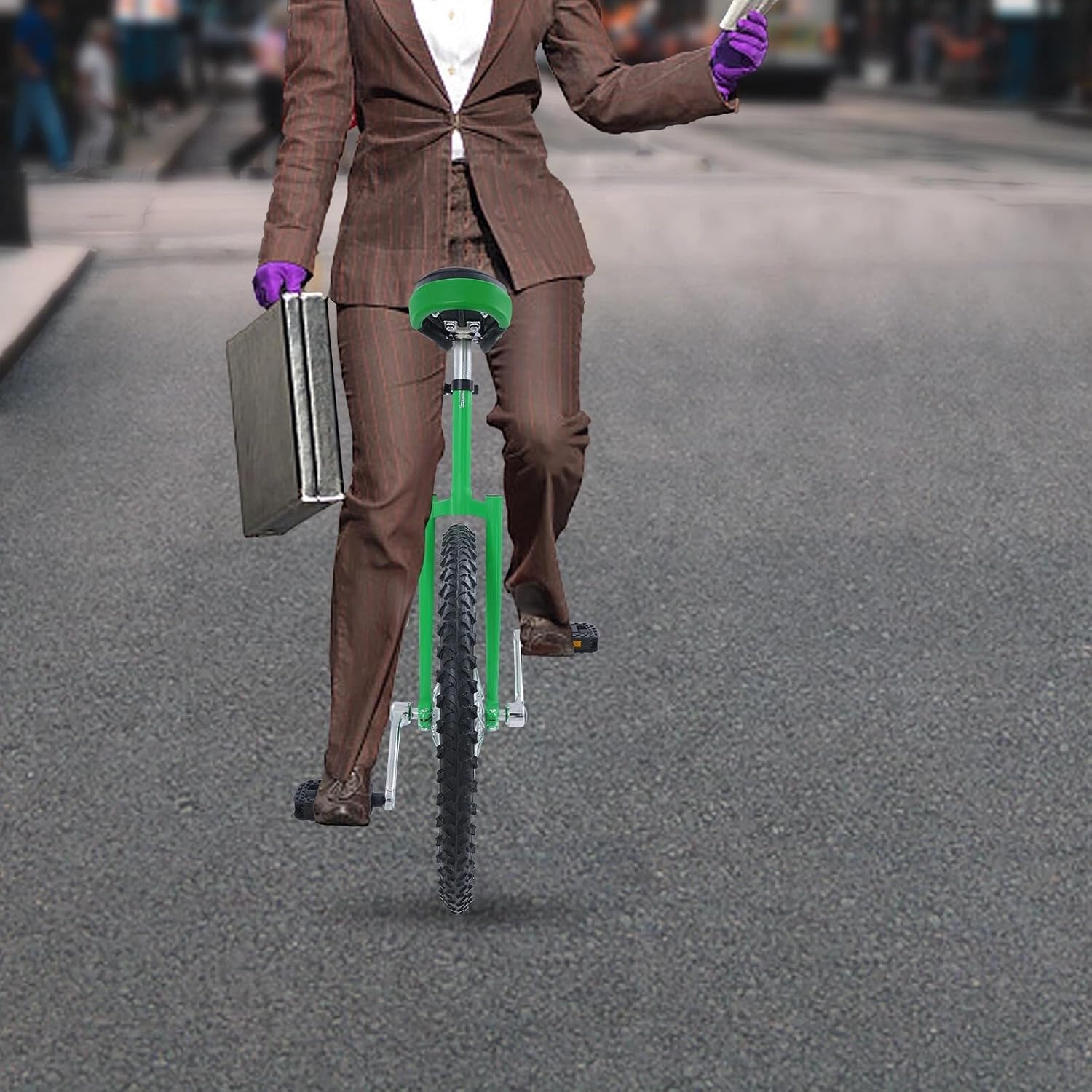 Unicycle, Balance Training & Fitness Unicycle with Adjustable Height, for Outdoor Sports Fitness Exercise, Shock-Absorbing Fork & Soft Seat, for Teens to Adults, 20 Inch Tire