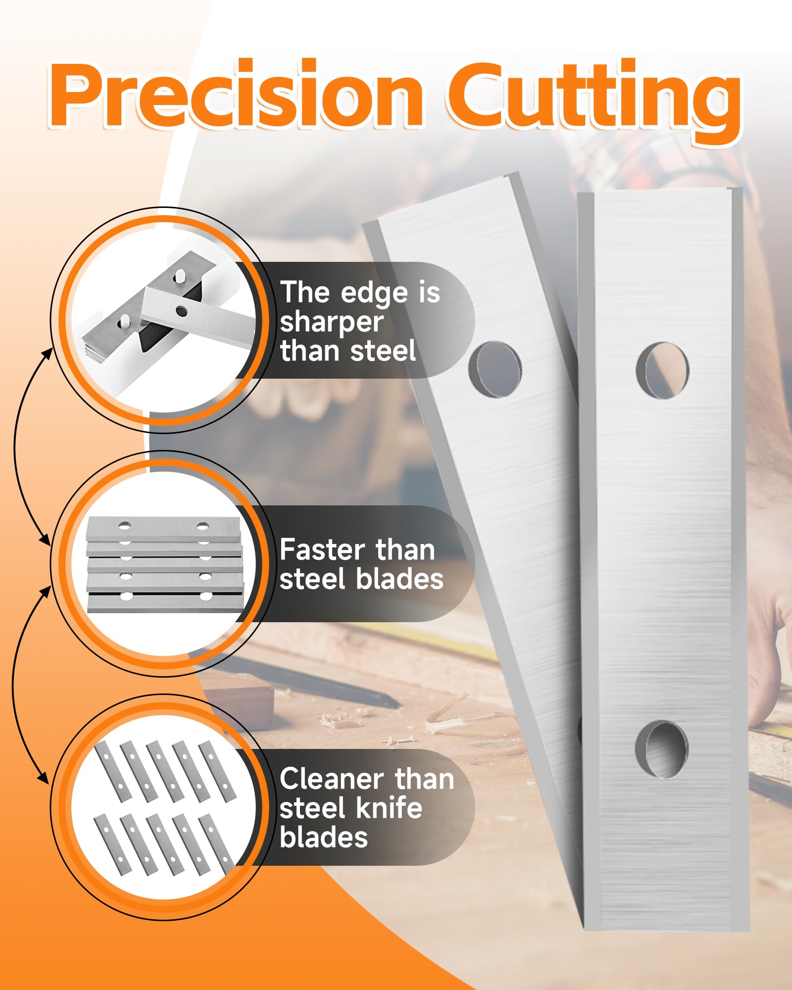2" (50mm) Paint Scraper Carbide Blades, 10Pcs Double-Edged Reversible — Amazon image 5
