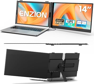 Laptop Screen Extender 14", FHD 1080P Portable Monitor for Laptop