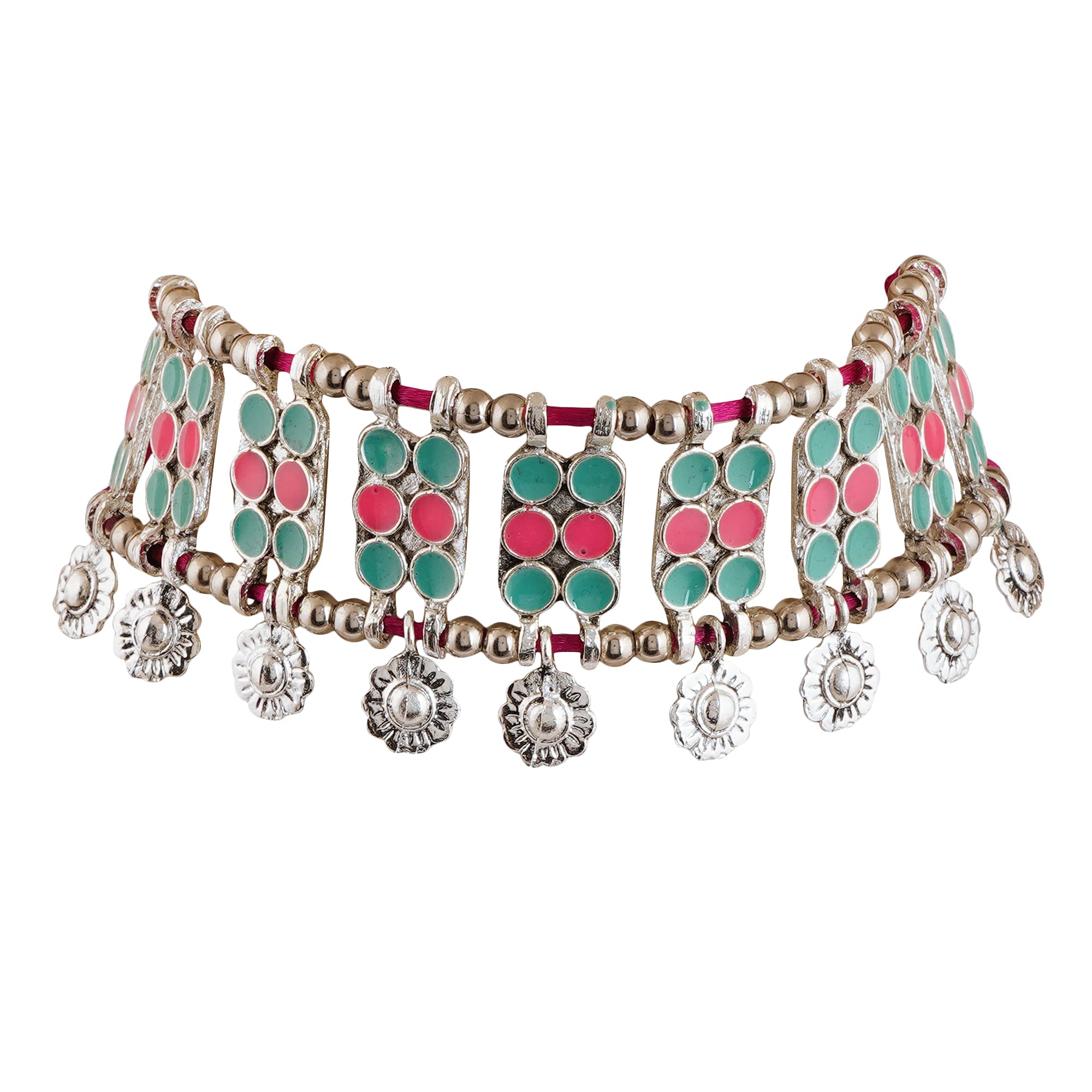 See full amazon price history chart for Shreyadzines Exclusive German Silver Oxidised Meenawork Enamel Choker Necklace Statement Navratri Garba Jewelry for Women and Girls (Rama Green) Shreyadzines Exclusive German Silver Oxidised Meenawork Enamel Choker Necklace Statement Navratri Garba Jewelry for Women and Girls (Rama Green) (B09HHMWD7Y) Amazon Price History, Amazon Price Tracker