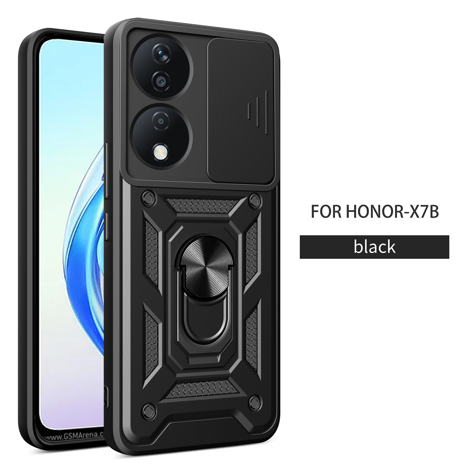 For Honor X7b Slide Cover Rugged Stand Hard Shockproof Case | Meses Sin Interés - View #3