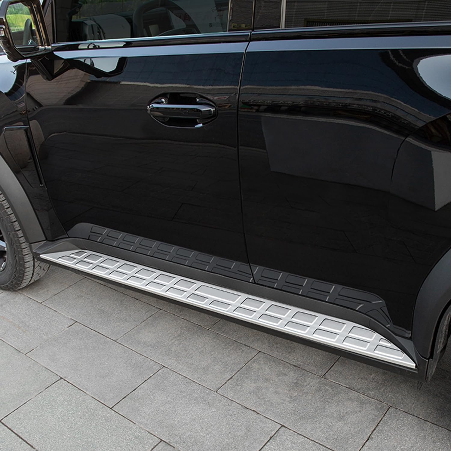 ITrims Running Boards Cover for Chery Jetour Traveller T2 2023 2024 2025 Car Accessories Trim Side Steps Pads Protector Overlay Stainless Steel 2PCS (Silver)