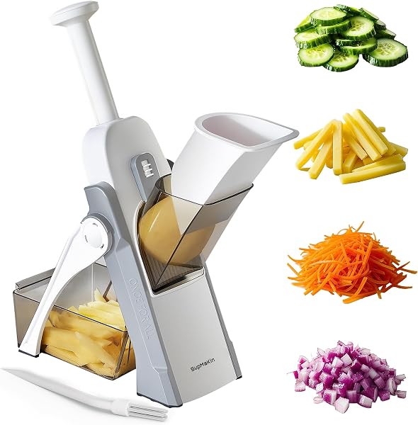 SupMaKin Mandolina di verdure, Spessore regolabile Patate Affettatrice Cipolla Chopper Kitchen Chopping Artifact Multifunzionale Cutte - 1