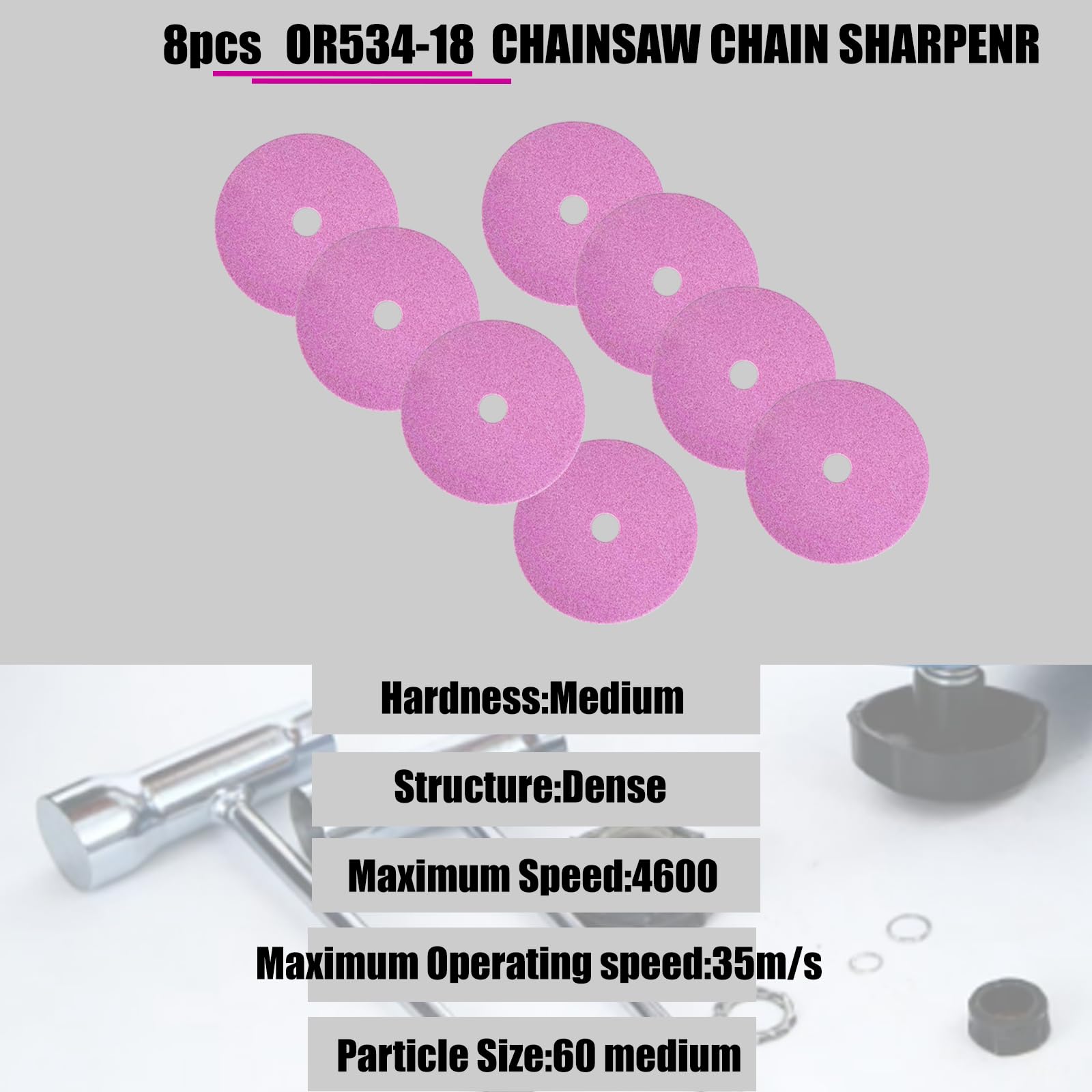 8 ruote di ricambio per motosega OR534-18 per catena da 3/8" passo 325