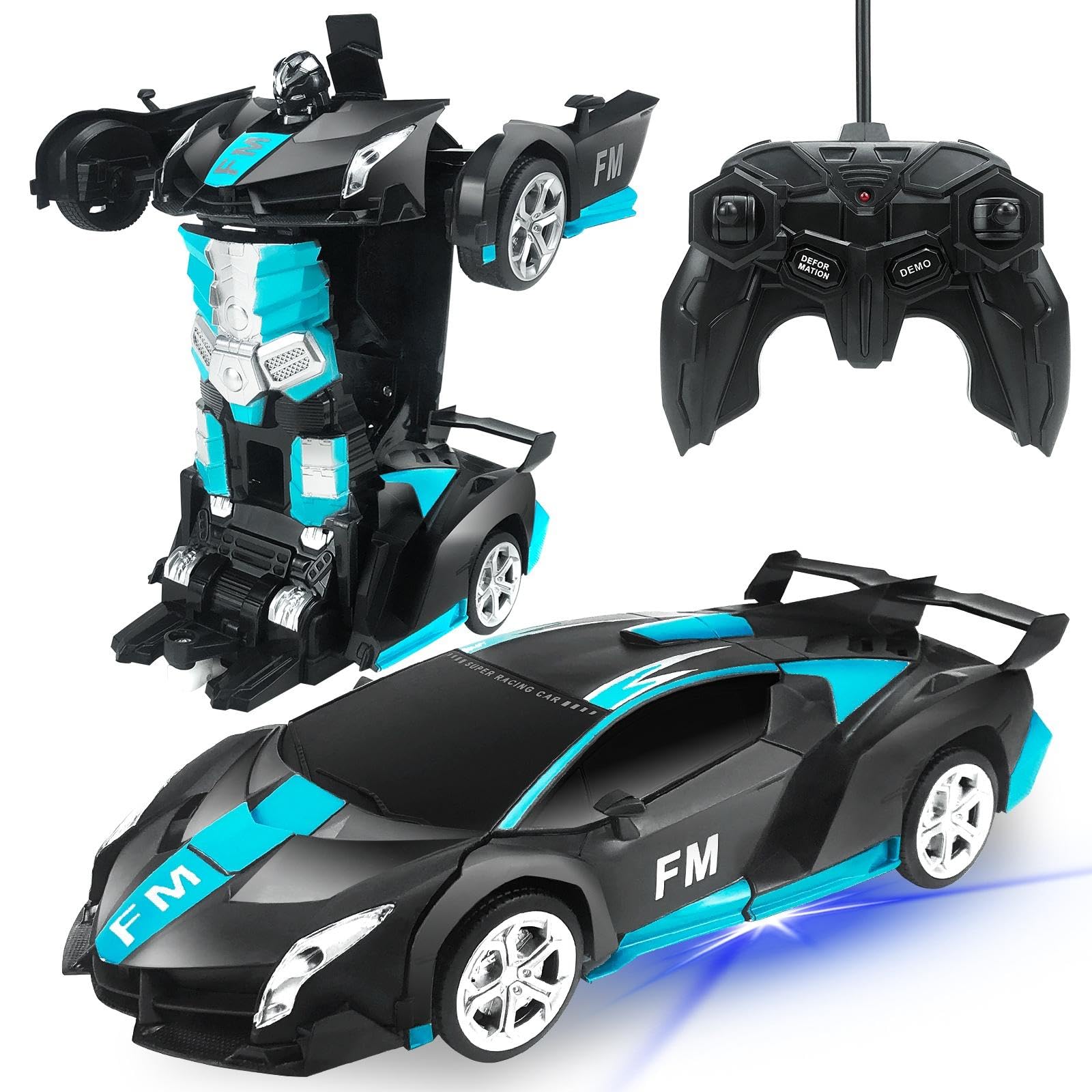 Amazon.co.jp: リモコン おもちゃ ラジコンカー 変形ロボ スタントカー