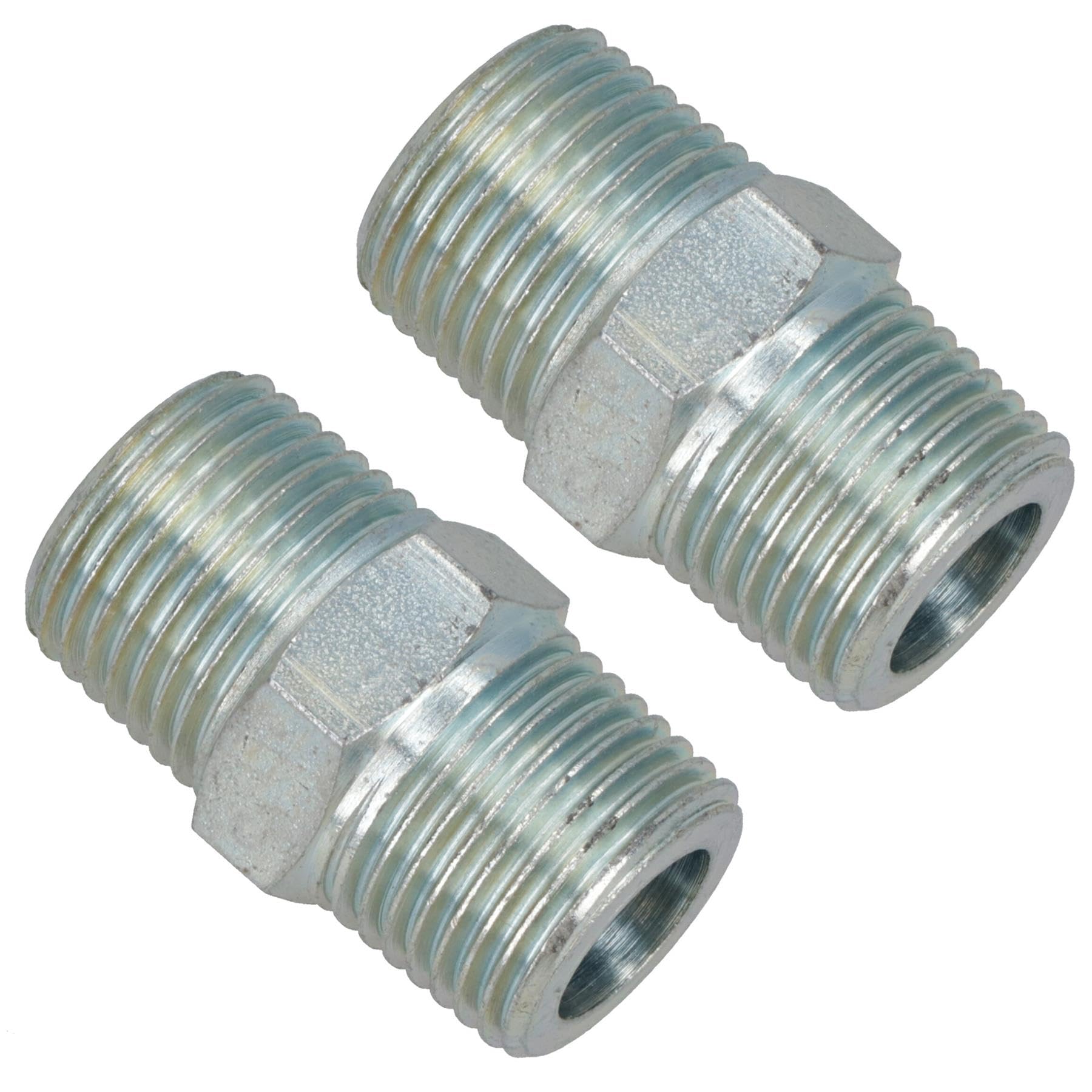 1/2"" BSP Male to Male Air Line Hose Compressor Fitting / Union 2 PACK FT052