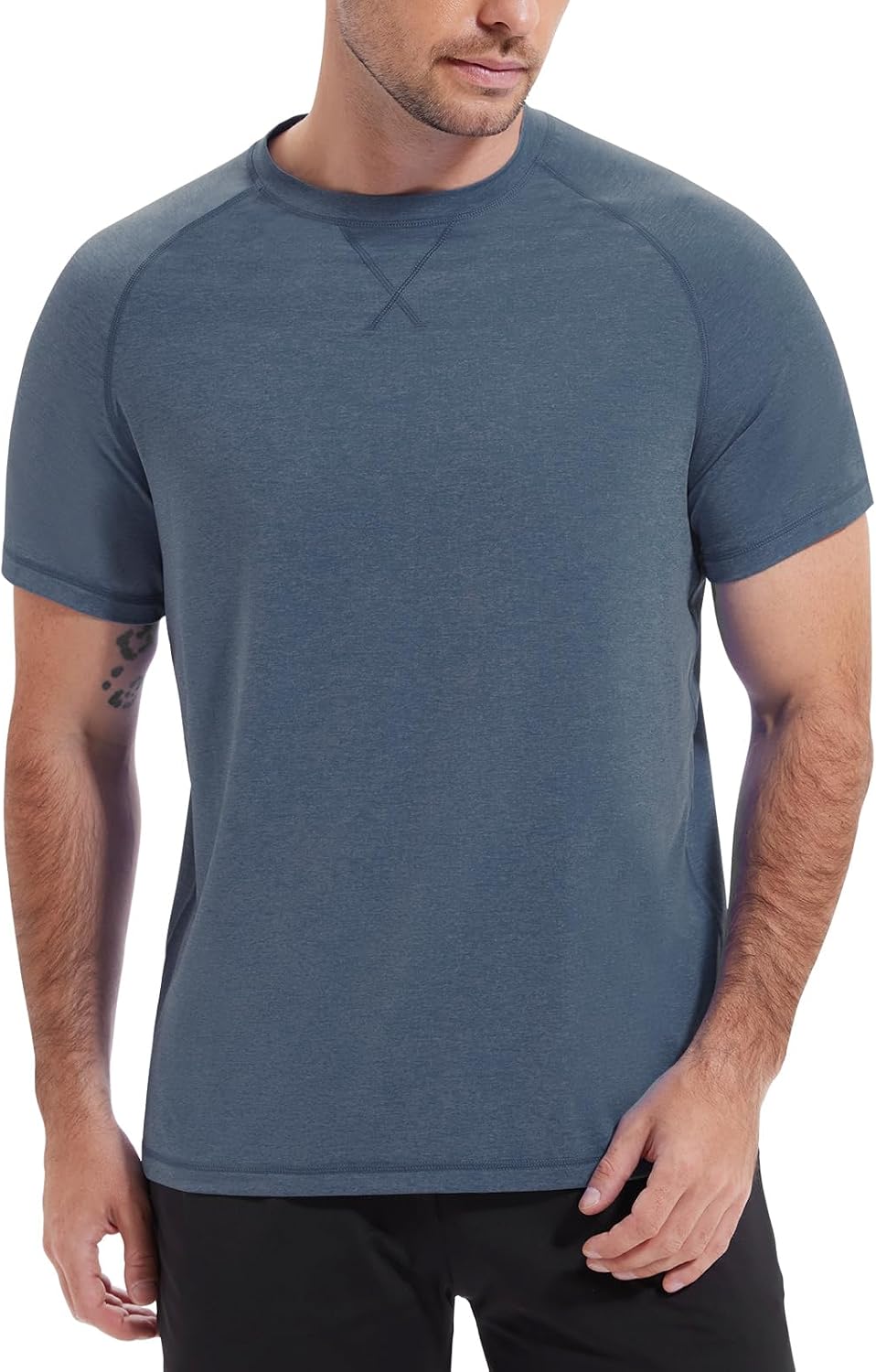 Men’s Rash Guard Swim Shirt UPF 50+ Sun Protection Quick Dry Short Sleeve UV Swim Top for Surfing Swimming Beach