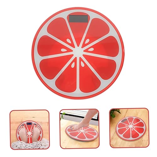 Miniatura 3 de Báscula electrónica portátil de sandía de dibujos animados de peso corporal compacta de viaje con diseño decorativo de fruta de verano, báscula