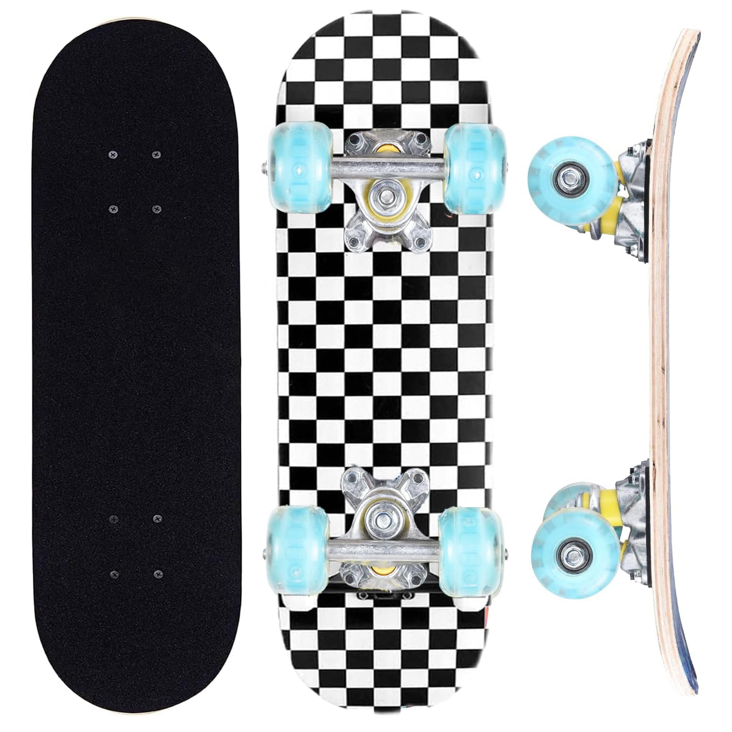 ERNAN Skateboard,17“ pour Fille/Garçon Débutant,T-Tool Inclus