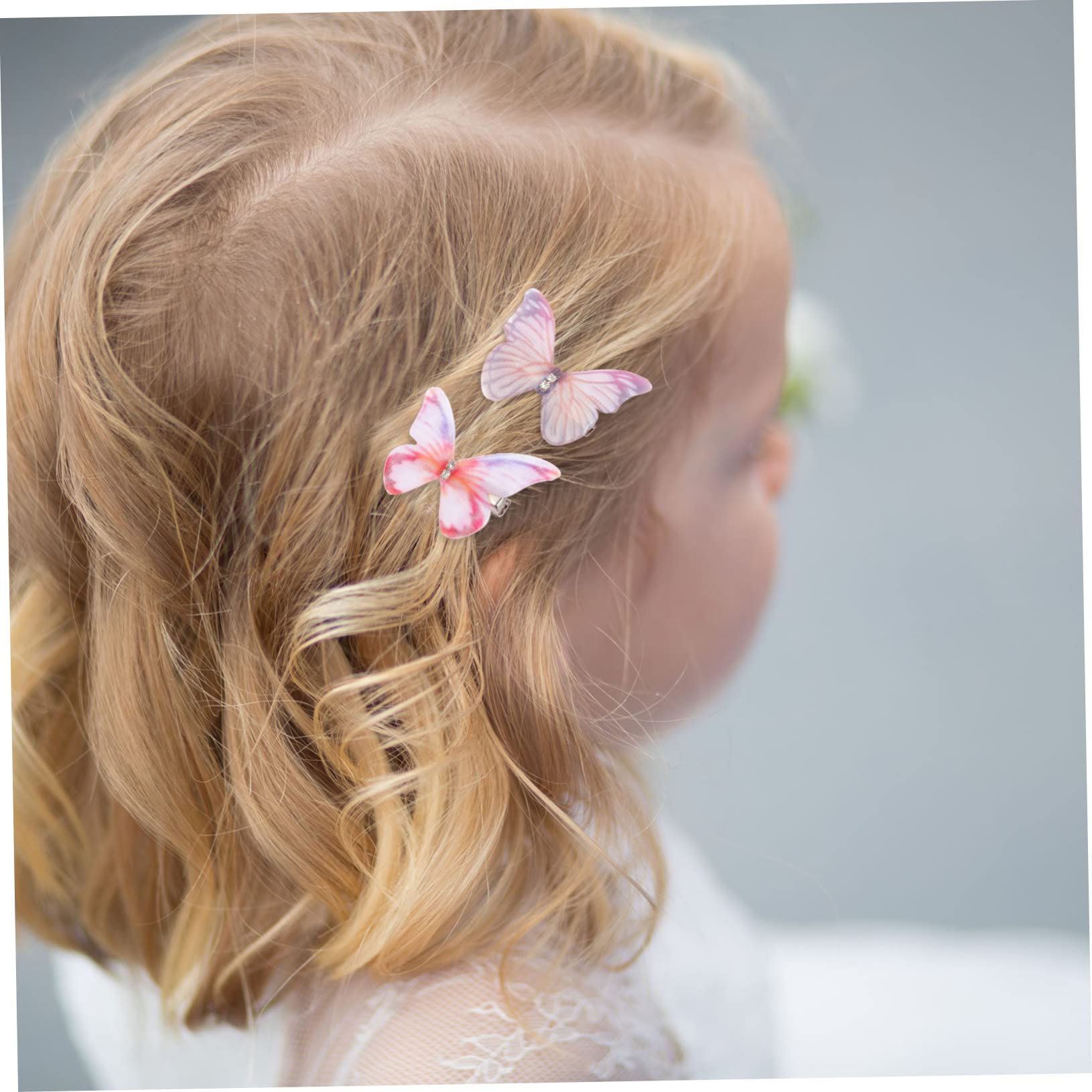 BESTYASH 100 Sztuk Motyl Spinka Do Włosów Akcesoria Do Włosów Brokatowe Akcesoria Do Włosów Wróżka Metalowe Spinki Do Włosów Małe Motyle Spinki Do Włosów Mini Pazury Kawaii Szyfonowa Panna