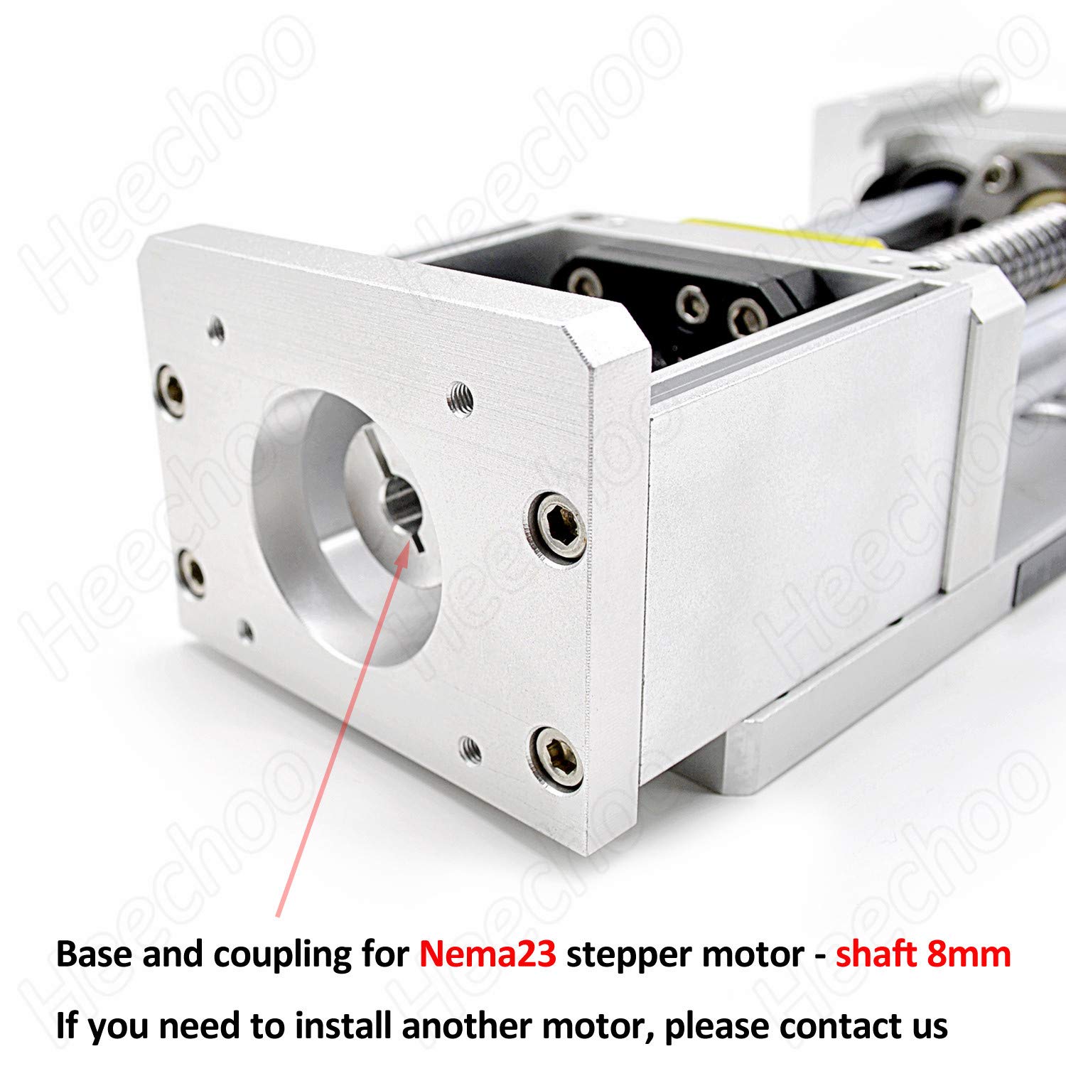 Electric Linear Motion Rail Guide Ball Screw Driven Linear Slides with Cover Plate Nema23 Motor Mounts for X Y Axis CNC Router [300mm]