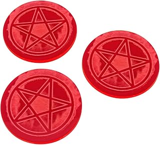 LITKO Sealed Gate Tokens | Compatible with Arkham Horror and Mansions of Madness | Cthulhu Games | Eldritch Horror | Iron Gate | Tentacle Gate | (Fluorescent Pink Pentagram)