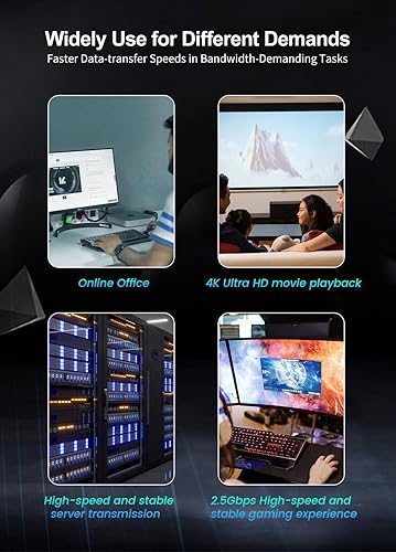 Miniatura 6 de Tarjeta de red PCIe de 2.5 GB, adaptador de interfaz Ethernet GiGaPlus de 2500 Mbps, con Realtek RTL8125B, Wake on LAN, 2.5G compatible con NIC