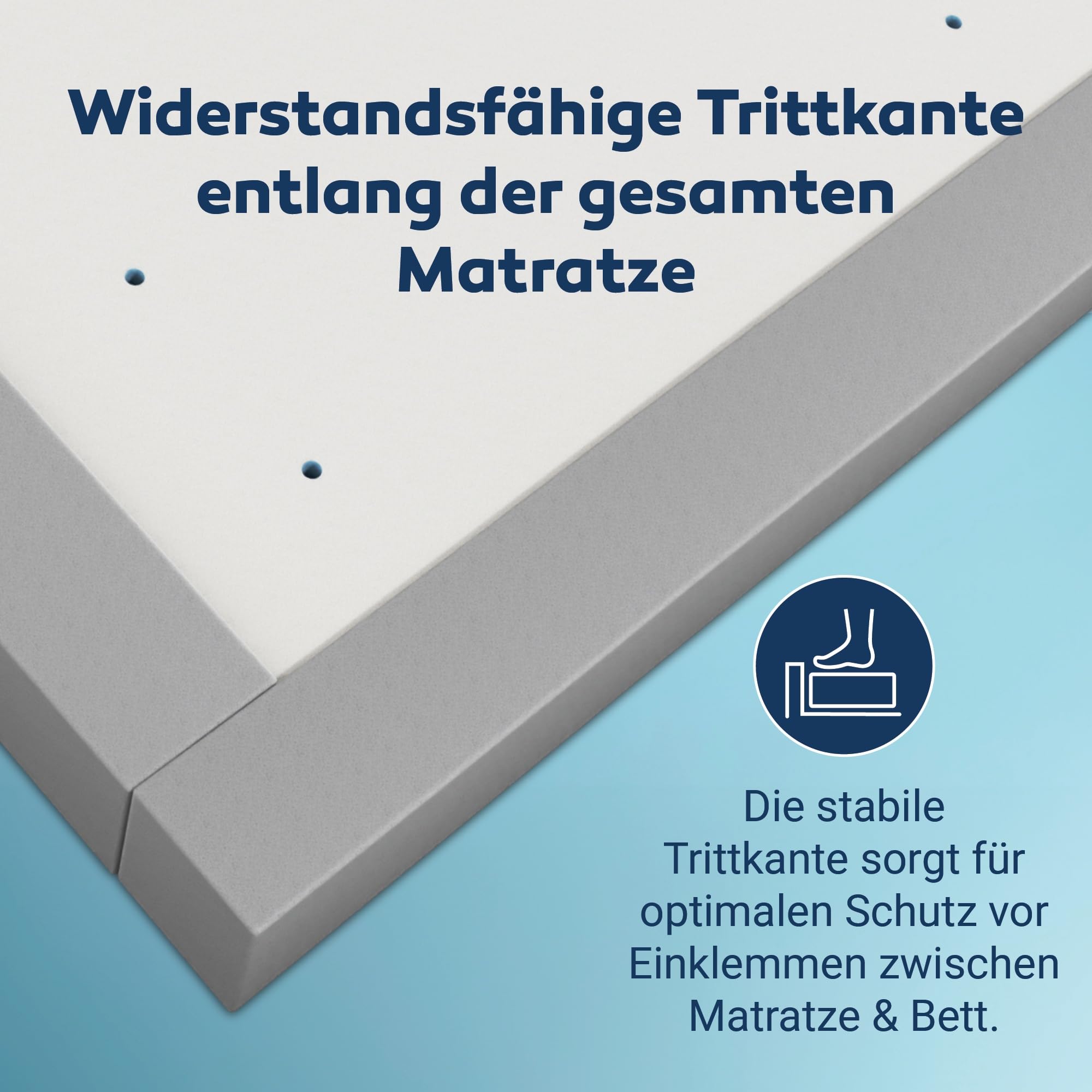 Betten-ABC - Junior Duo - Wendematratze für Babys & Kleinkinder - 60x120 cm - mit Rundum-Trittkante & 2 Seiten - Oeko-TEX-Zertifiziert - Abnehmbarer & waschbarer Aloe Vera-Bezug - Lieferung per Paket