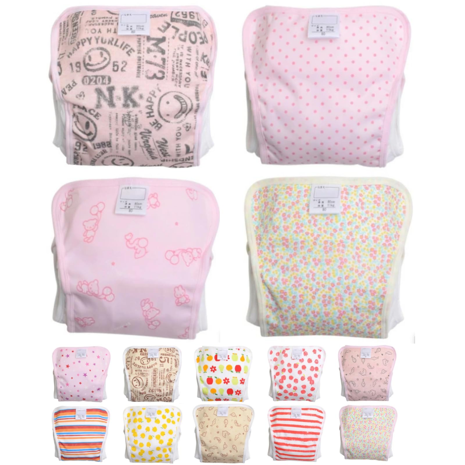 ジェフ おむつカバー 　脇留タイプ 日本製　Mサイズ　ピンク犬　撥水地　マジック Amazon.co.jp: [Accessorys924] JEFF 日本製にこだわった おむつカバー