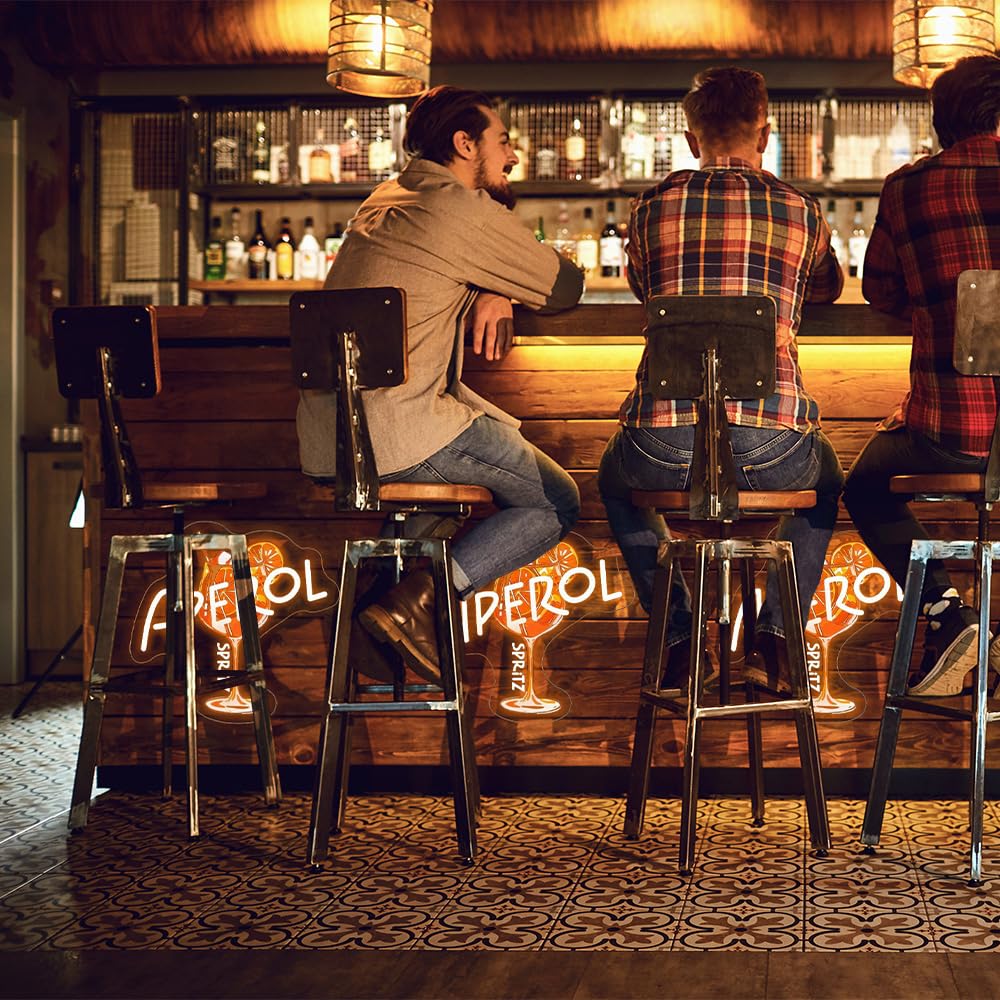 Mineup Aperol Insegna Al Neon, Aperol Spritz Insegne Al Neon Per Decorazione Da Parete, USB Luci Da Parete Al Neo a LED Per Bar Club Cocktail Feste Caverne Uomini Cucina