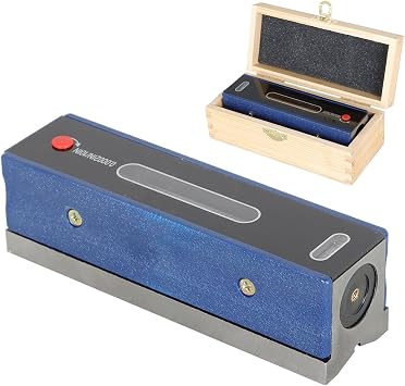6 Inch Professiona Master Precision Level for Machinist Tool Accuracy 0.0002, Cast Iron Body with Wooden Case