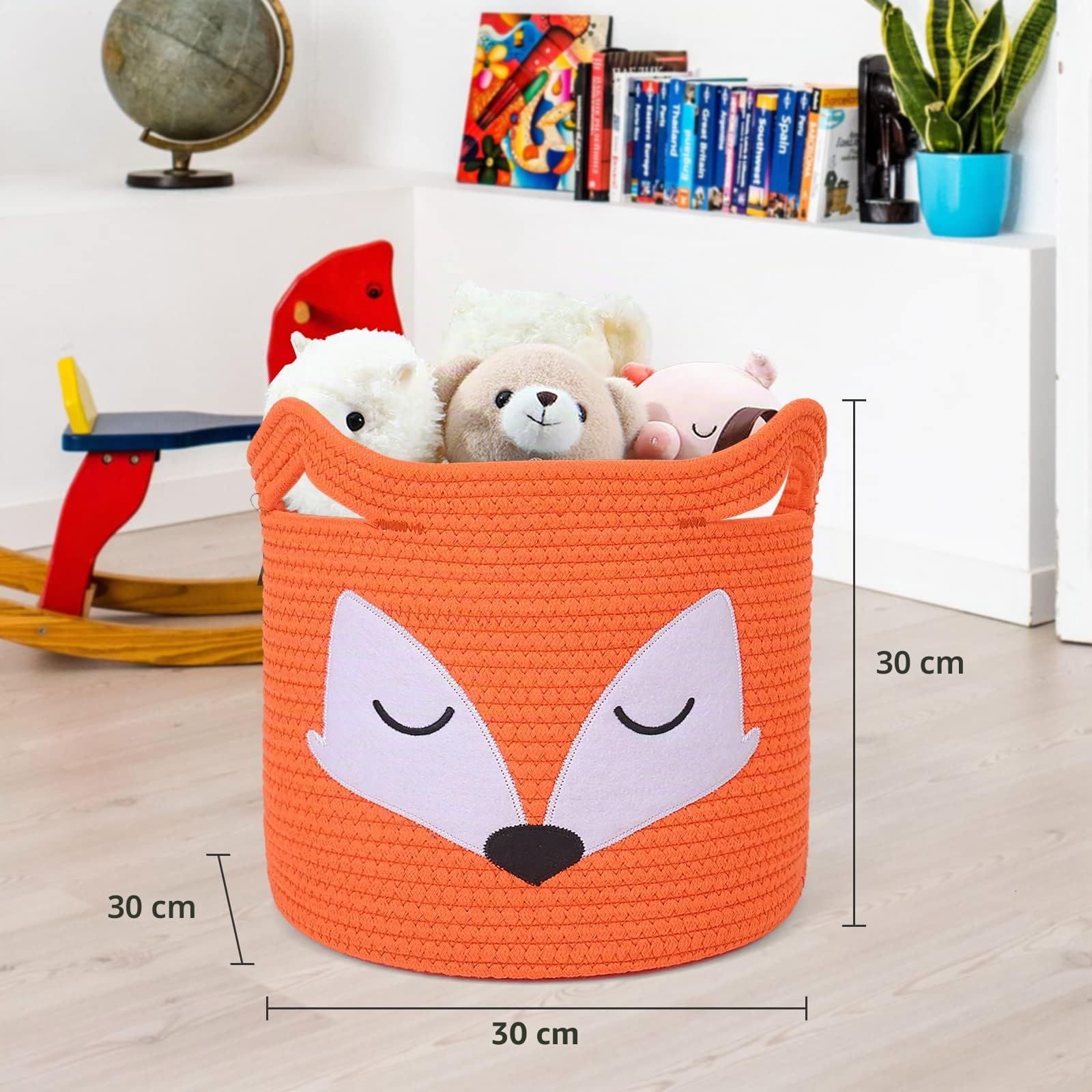 Aufbewahrungskorb Caja de Almacenamiento Plegable Cesta de Almacenamiento,30x30x30 de Almacenamiento de Juguetes, se Puede Utilizar Para la Cesta de la Ropa, Kallax, Guardería, Cesta de Regalo.