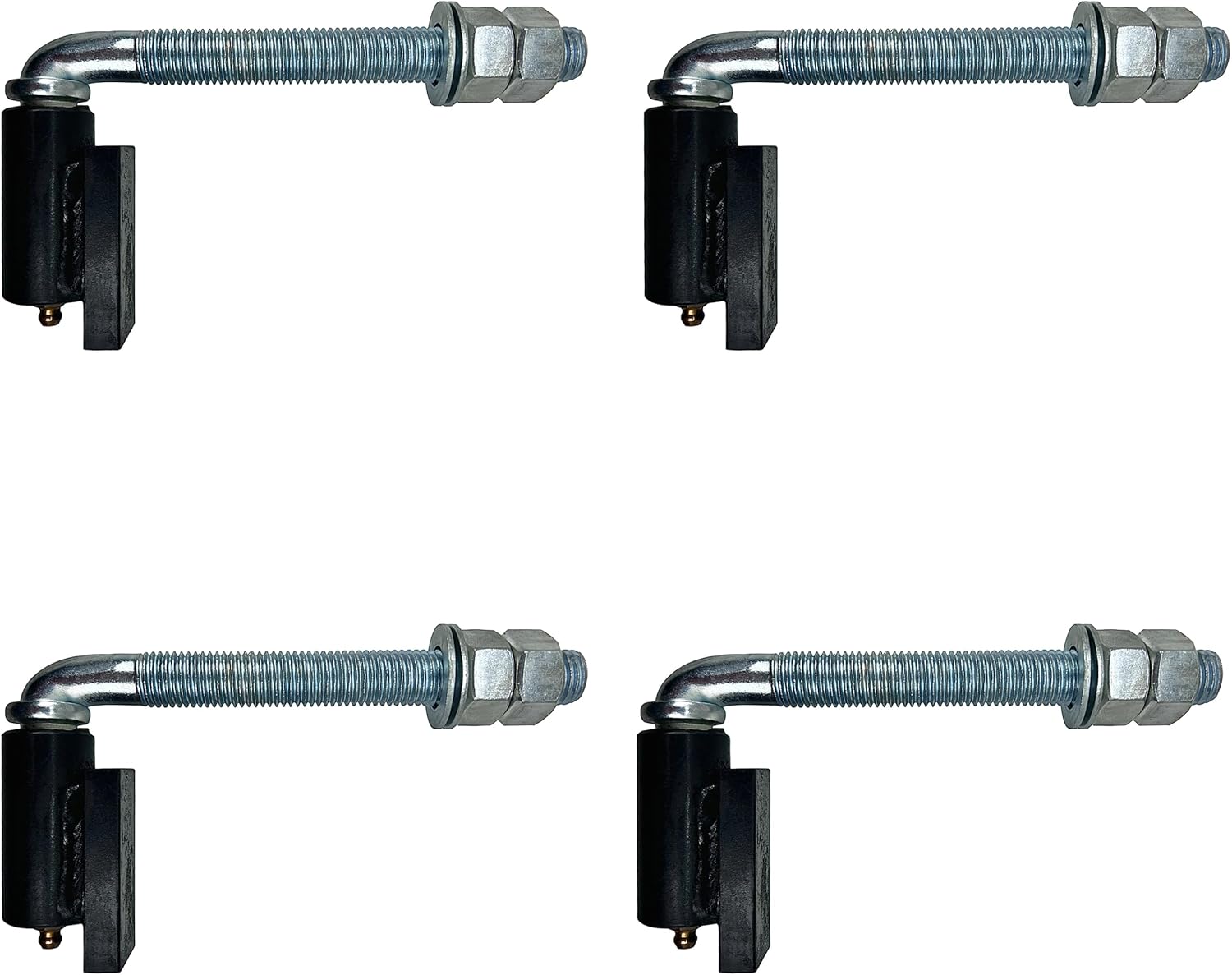 5/8" Inch J-Bolt Gate Hinge – 6” Inch Length - Adjustable Gate Hinges – Ball Bearing Gate Hinge – Heavy Duty – Weldable Hinge - Heavy Duty Hinges for Gates – Weld Hinge – Gate Hinges