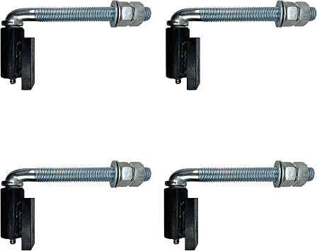 5/8" Inch J-Bolt Gate Hinge 6 Inch Length - Adjustable Gate Hinges Ball Bearing Gate Hinge Heavy Duty Weldable Hinge - Heavy Duty Hinges for Gates Weld Hinge Gate Hinges
