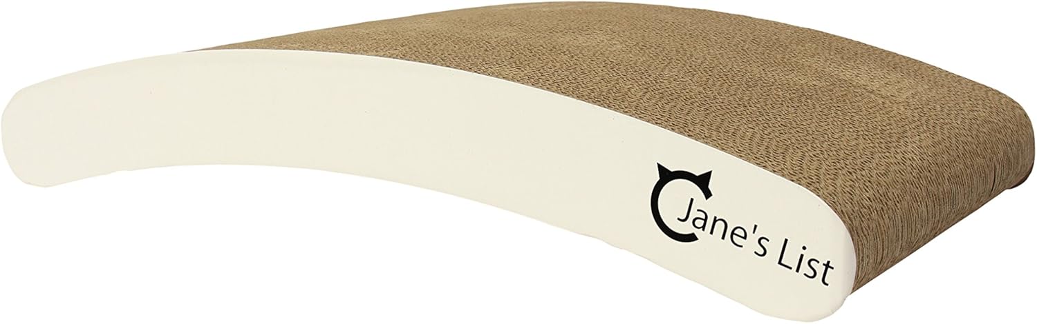 review Jane's List Cat Scratcher Curve Style with Decorative Trim Sticker