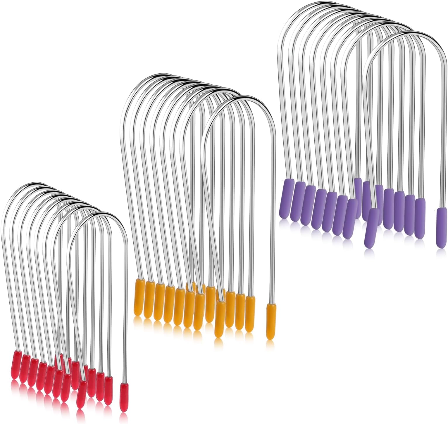 Vin Beauty Curler Clips Replacement Kit, 24 Assorted Securing Pins for 1", 1¼", 1½" Rollers, Suitable for Long, Medium Hair - Women & Girls