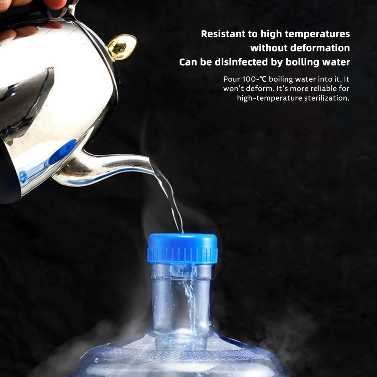 2 Gallon Water Bottle Empty Plastic Galon Water Jug with Screw Cap & Integrated Handle for Cooler Kettle Storage Tub