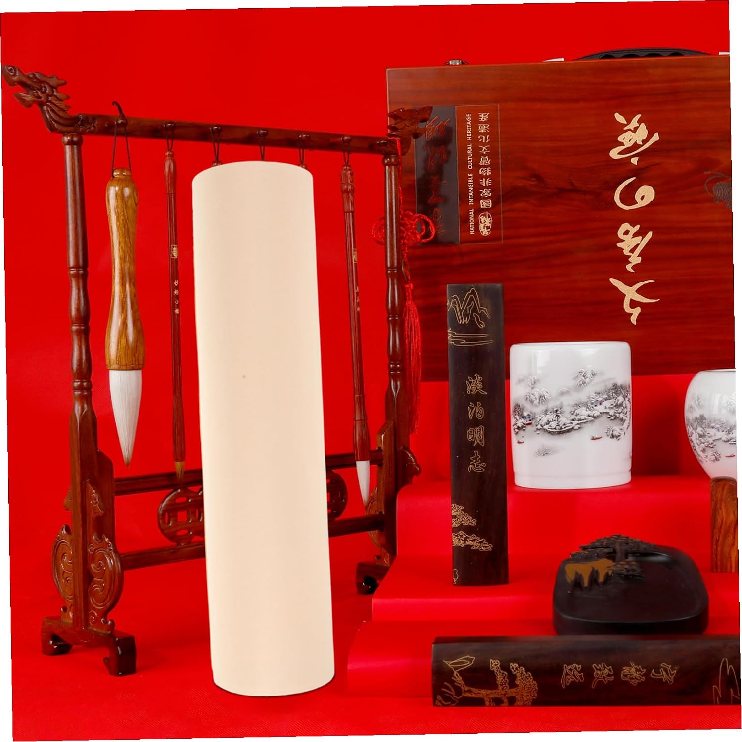 OSOLADY 1 Roll Sumi Paper: Xuan/Rice Paper Sheets for Calligraphy Brush Writing - 164ft, 13.8in Rice Sheets for Chinese Painting Drawing - Calligraphy Practice Supplies
