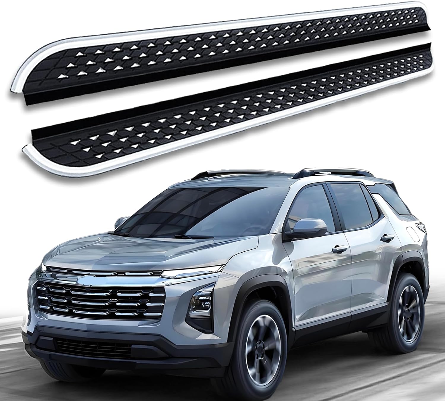 2PCS Running Boards Fits for Chevy Equinox 2025 2026 Side Steps Pedal Steps Nerf Bar Accessories with Bracket