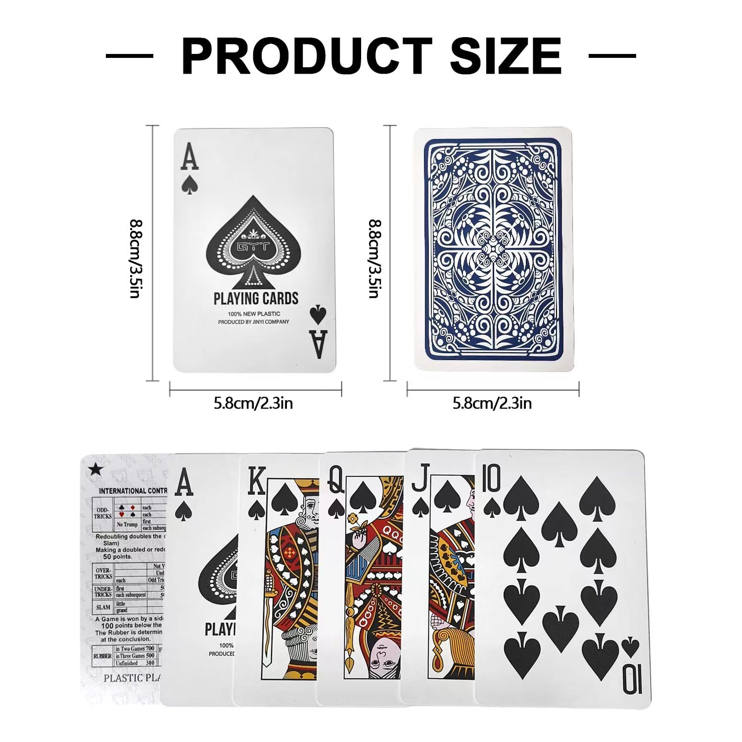 Generisch 2 Deck Waterproof Plastic Playing Cards, Red & Blue Playing Cards, Professional Deck of Cards - Image 2