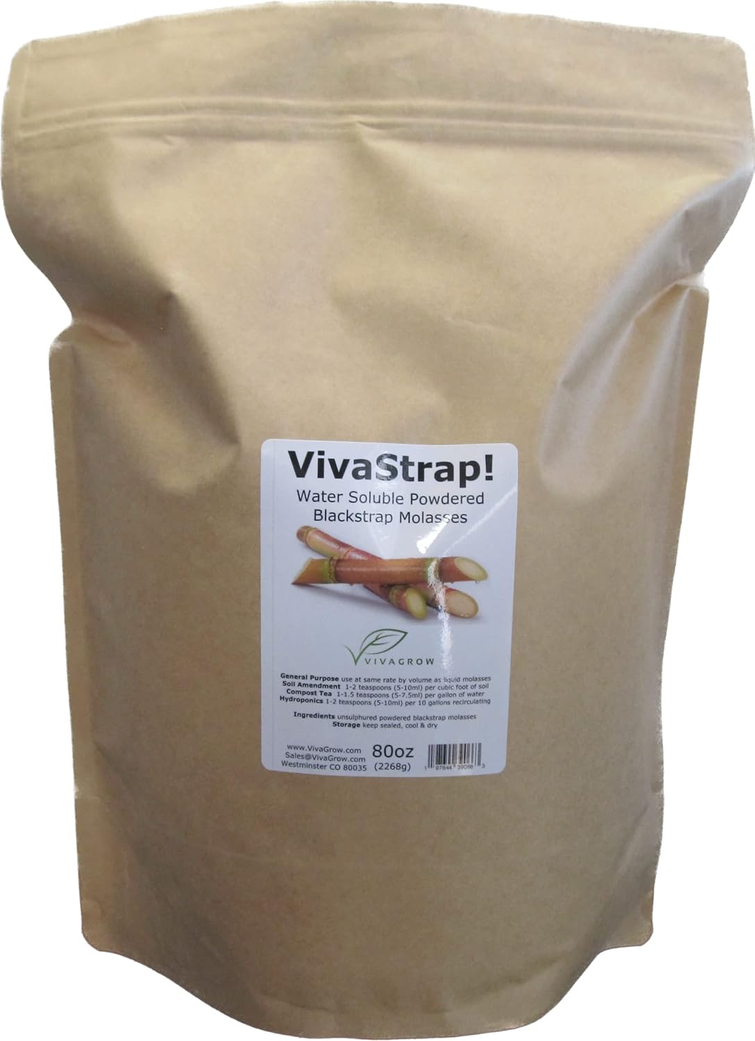 VivaStrap! Dry Powdered Blackstrap Molasses Unsulphured