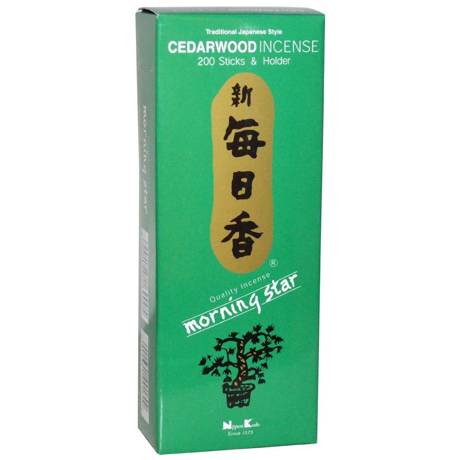 Horarary Nippon Kodo - Morning Star - Cedarwood 200 Sticks And Holder By Morning Star