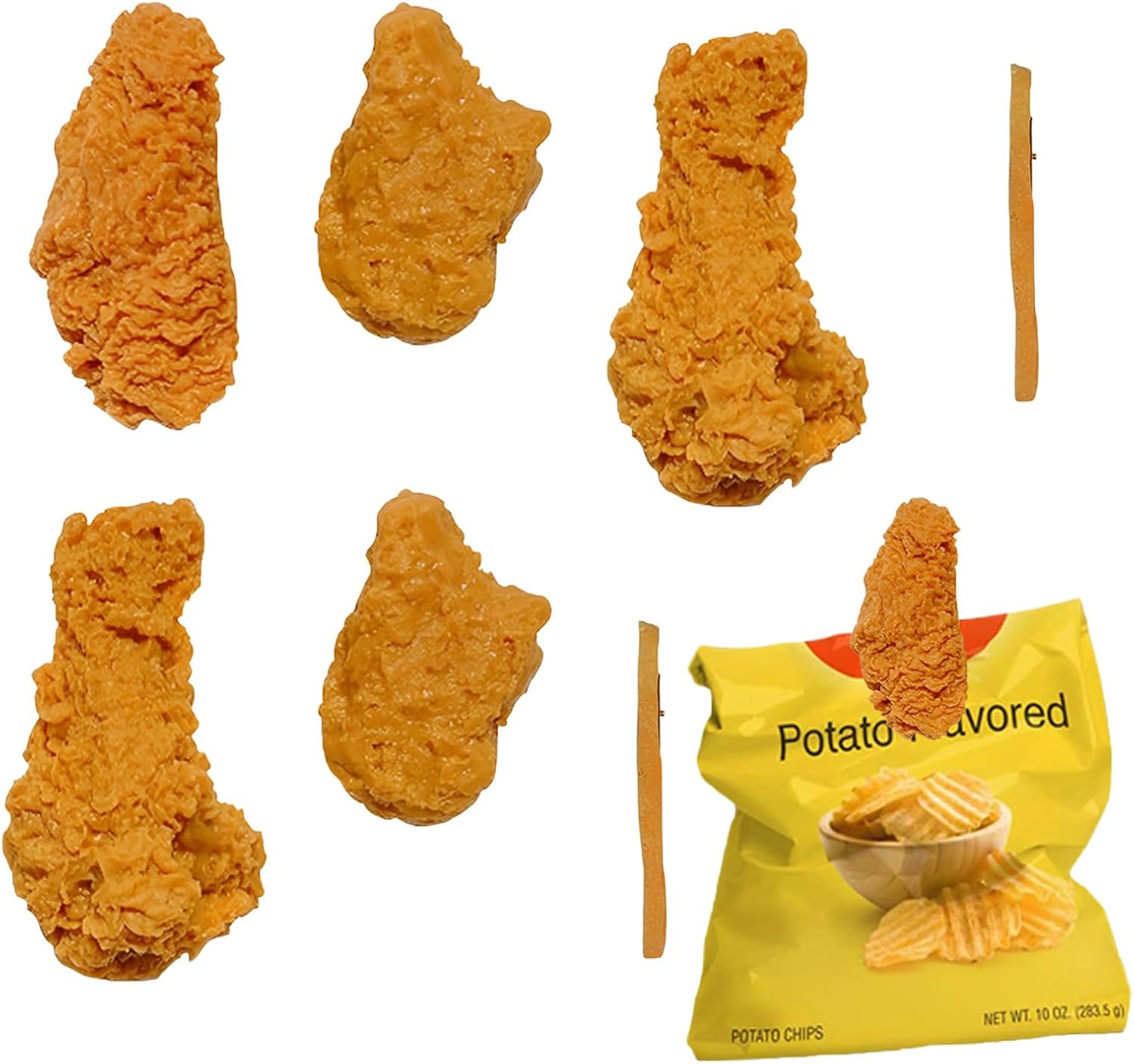 8 PCS Cute Fried Chicken Food Bag Sealer Sealing Clips, Funny Sealing Clip for Kitchen Food Storage,Snacks Bag Sealer Sealing