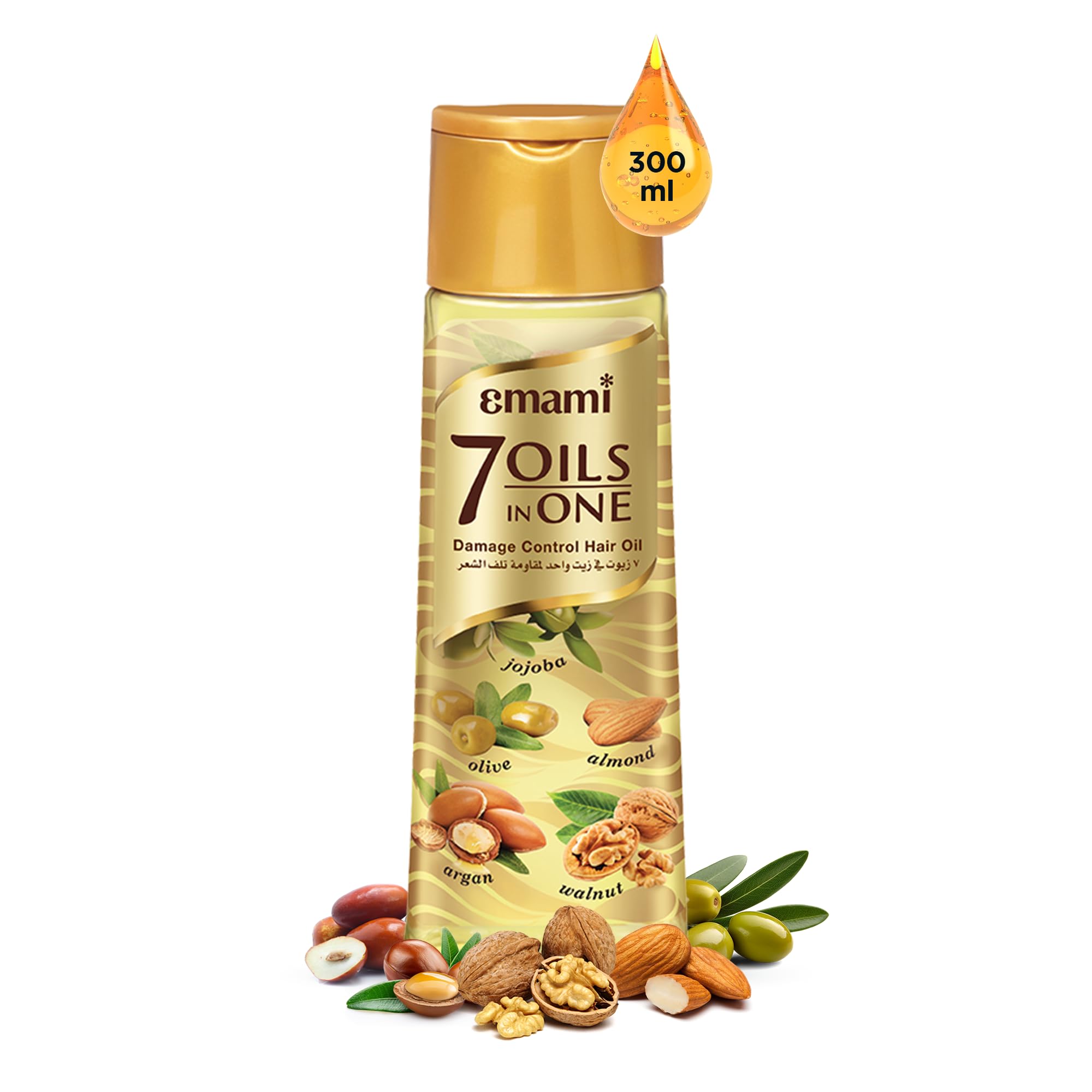 7 Oils in One Damage Control Hair Oil | With Pro VM Complex | 7 Herbal extracts and oils | Reduce Hair Fall Upto 96% | Makes Hair Upto 20X Stronger | Non Sticky Hair Oil | 300ml (Pack Of 1)