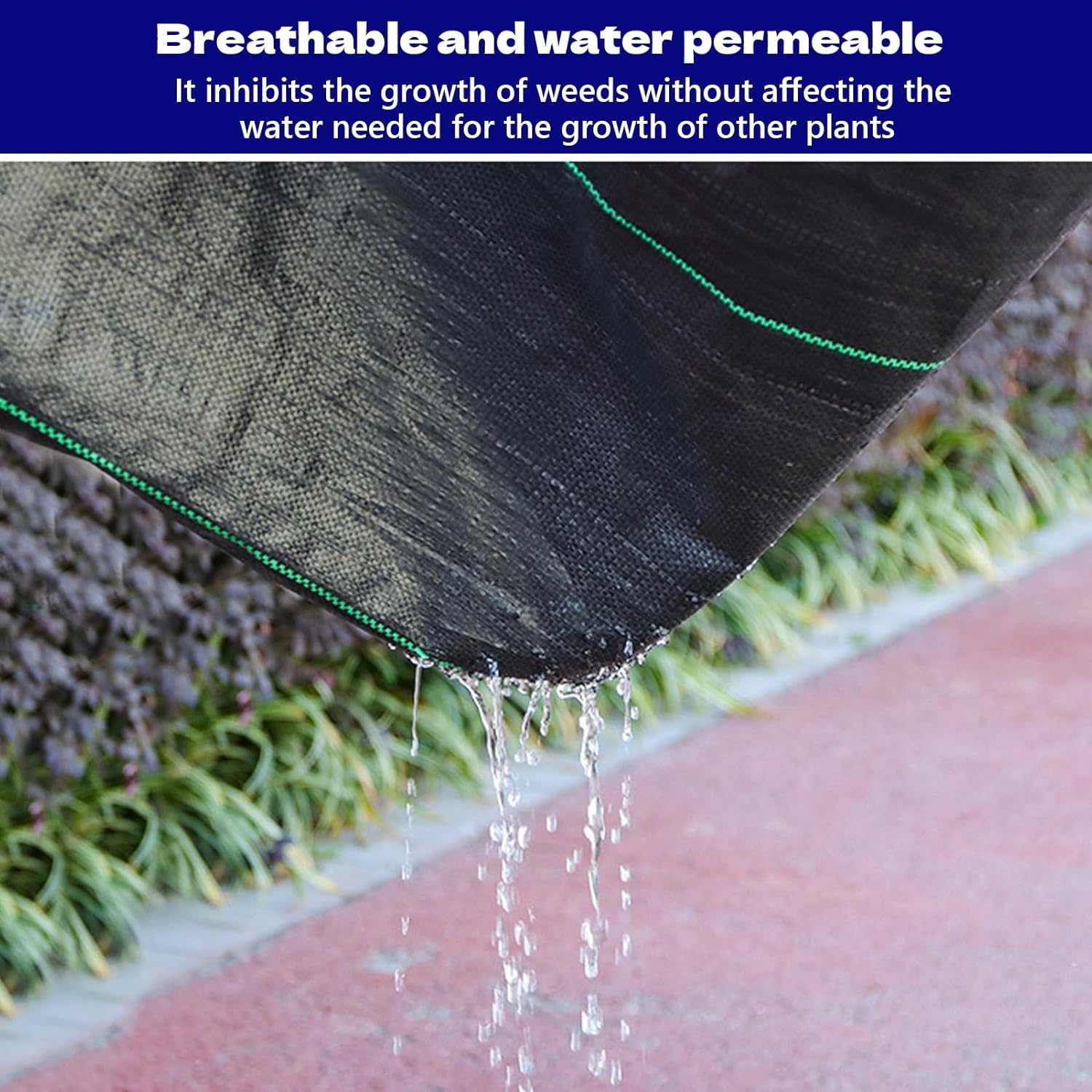 Weed Blockr Fabric Roll Heavy Duty Landscape Fabric Ground Cover Gardening Mat Weed Barrier Control Cloth, Easy Setup(0.5x200m)