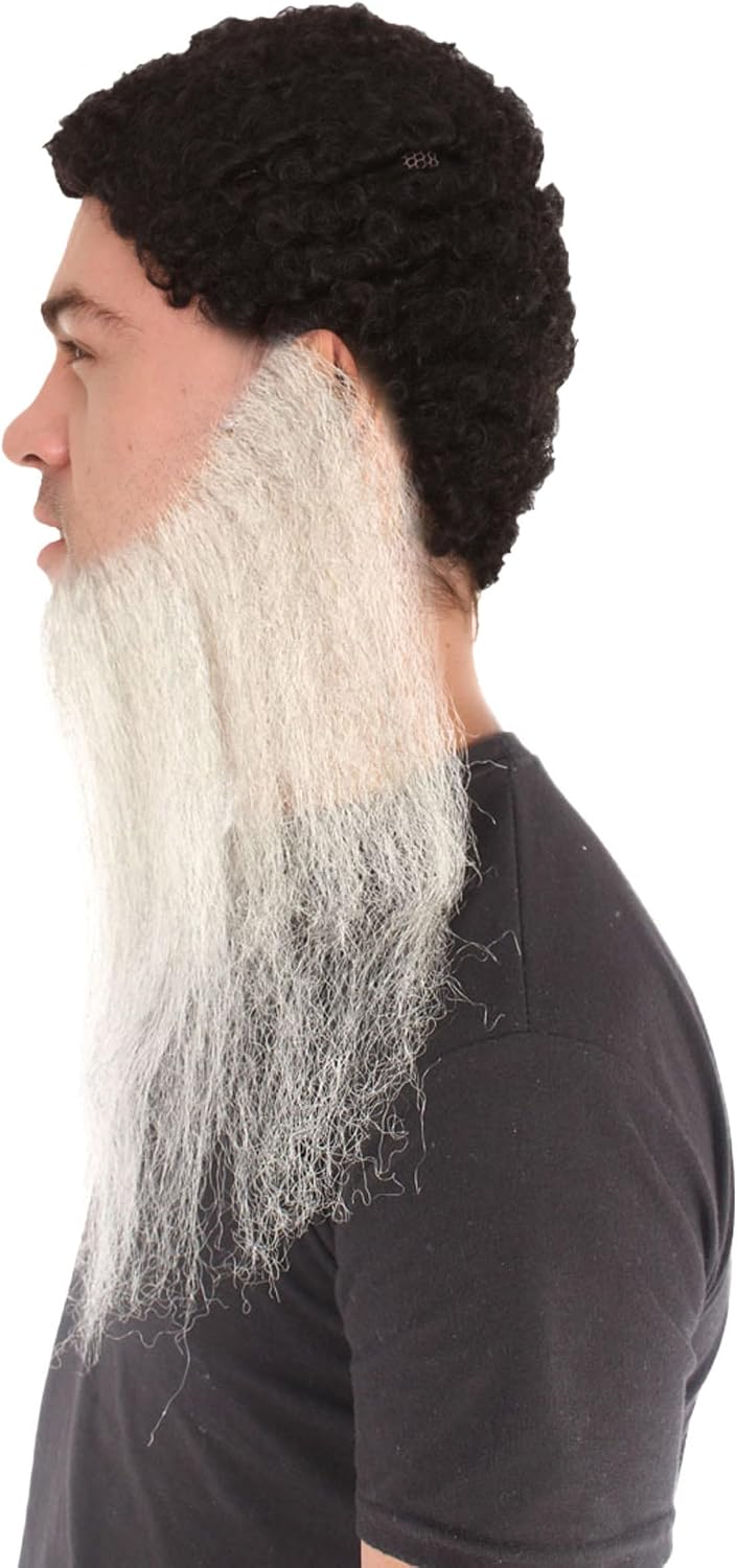 Long Synthetic Beard for Men Ideal for Cosplay and Performance